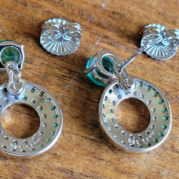 Tanzanian on 925 Sterling Silver Setting Earrings - Picture 3 of 6